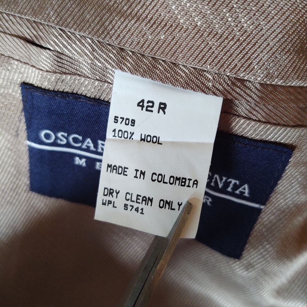 Oscar de la Renta Wool Sports Coat 42 R - Picture 14 of 15
